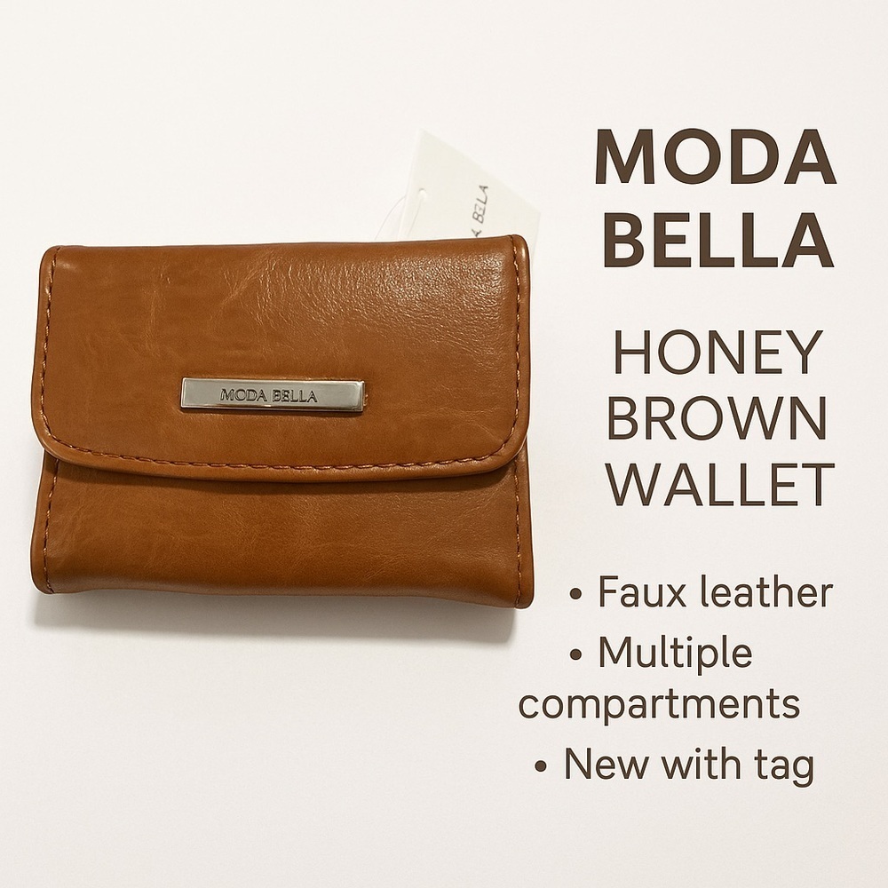 Moda Bella Honey Brown Wallet – Brand New with Tag